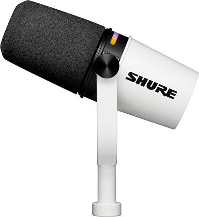 Shure MV7+ Beyaz Podcast Mikrofonu - Türkiye Resmi Garantili