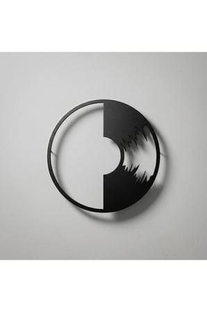 Zarif Müzik Temalı Minimalist Frekans Tasarımlı Modern Metal Duvar Sanatı