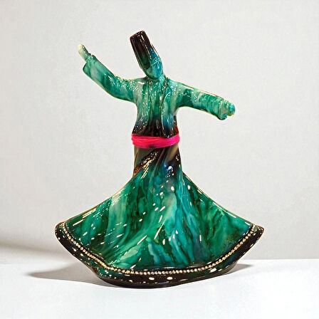 Semazen Dekoratif Biblo Koyu Yeşil 22CM 