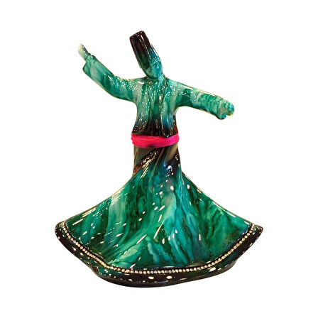 Semazen Dekoratif Biblo Koyu Yeşil 22CM 