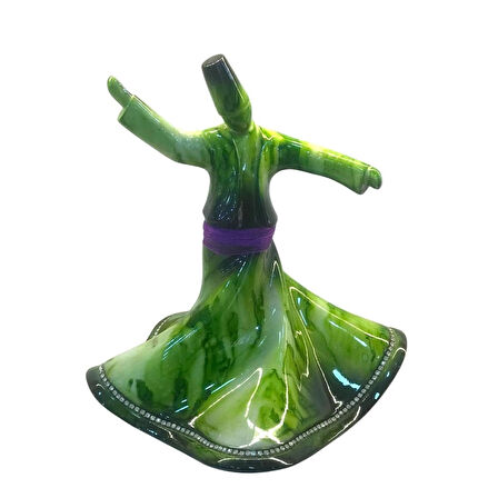 Seramik Dekoratif Semazen Biblo 22 CM Yeşil
