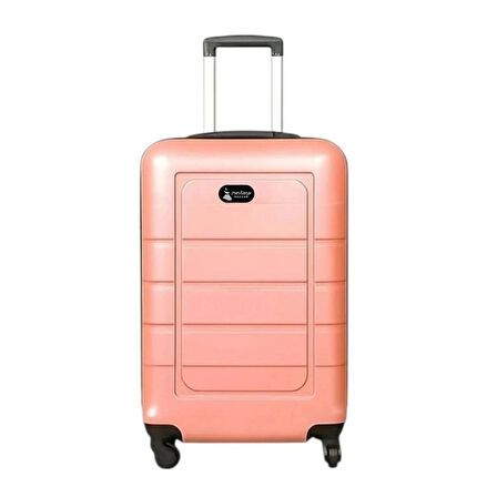 PC ve ABS Sert Yanlı Kabin Boy Valiz Pembe