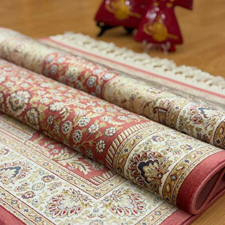 Mihrâb-ı Gülzâr Motifli İpek Seccade Pembe