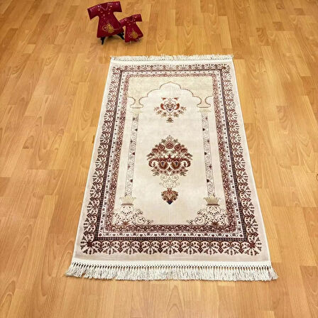 Harem-i Şerif Motifli İpek Seccade