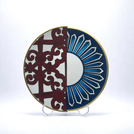 İki Desenli Violet 6'lı Servis Tabağı