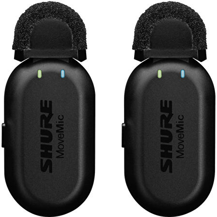 Shure MoveMic Two - TR Garantili İki Kanallı Kablosuz Yaka Mikrofonu