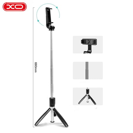 Premium Cep Tutucu Stand Aparat Taşınabilir Stant SS08 Bluetooth Kumandalı Tripod Selfie Çubuğu
