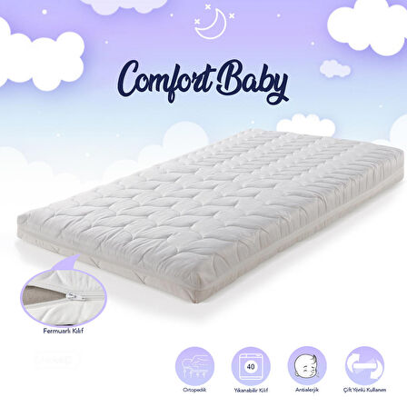 Mavi Ay Yatak - Comfort Baby Yatak - 60X120 cm Bebek Yatağı