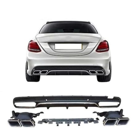Mercedes C Serisi W205 C63 Arka Tampon Difüzörü Amg uyumlu 2014-2019 arası