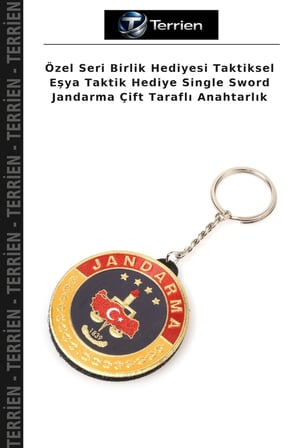 Özel Seri Birlik Hediyesi Taktiksel Eşya Taktik Hediye Single Sword Jandarma Çift Taraflı Anahtarlık