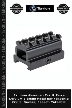 Ekipman Aksesuarı Taktik Parça Kurulum Elemanı Metal Ray Yükseltici 22mm. Dürbün, Reddot, Yükseltici