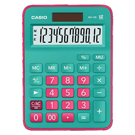 Casio MX-12B-GNRD 12 Haneli Masaüstü Hesap Makinesi