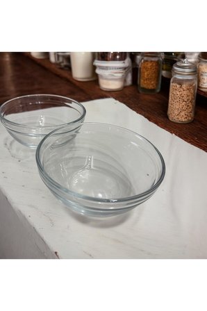 İkili Set Cam Kase Noodle Kasesi Bowl Kase (Mama Kabımızla Uyumludur)