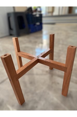 Ahşap Dekoratif Saksı Standı Çiçek Saksı Altlığı Raf Çiçeklik Stant