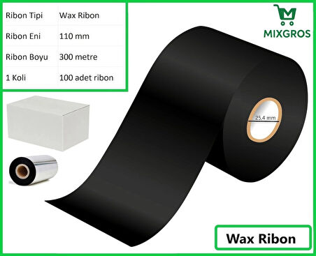 110x300 Metre Wax Ribon 100 Adet