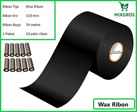 110x74 Metre Wax Ribon 10 Adet