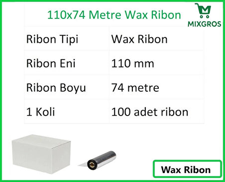 110x74 Metre Wax Ribon 100 Adet