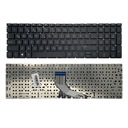 HP 250 G6 / G7, 255 G6 / G7, 470 G7, 15-DA / DB / DR / DU / DY / DW Serisi Uyumlu Türkçe Q Notebook Klavyesi - Siyah