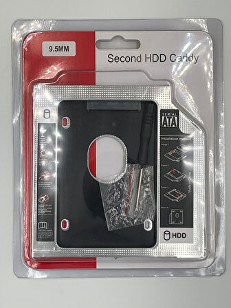 9.5 mm SSD SATA Harddisk Kutu Notebook SSD- HDD Kızak