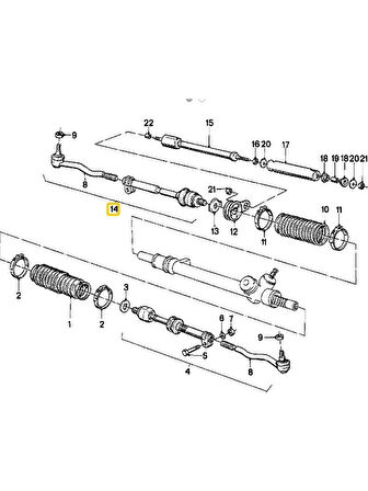 Bmw Uyumlu E30 Frow Sağ Rot Mili ve Rot Başı Komple Oem No 32111125187 FROWAS 8101213004