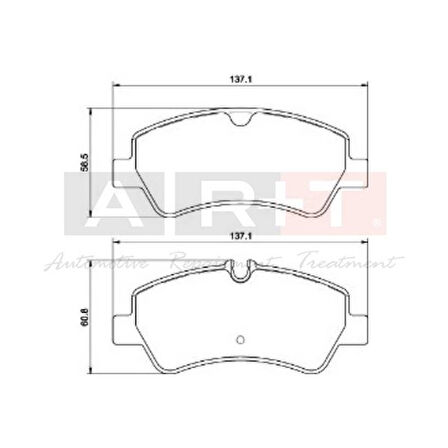 ART Balata Ford Tourneo Custom Transit Custom (12-) Transit (14-) Arka - İkaz Kablolu Çift Fişli  LP2662 FVR4398 GDB1968