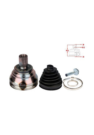 ASPART AKS KAFASI DIŞ MİNİ VW CADDY III 1.2TSI 1015 EOS 1.4 TSI 0715 GOLF VI 1.2TSI 0812 5M0498099