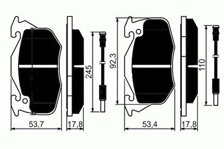 Fren Balatası Ön Fişli R9 Ym R11 R18 R19 R21 Clıo I 90> Express / 106 Iı 96> 205 83> 305 309 405 / Zx 91>
