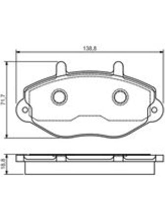 Fren Balatası Ön TRANSIT T15 88>06