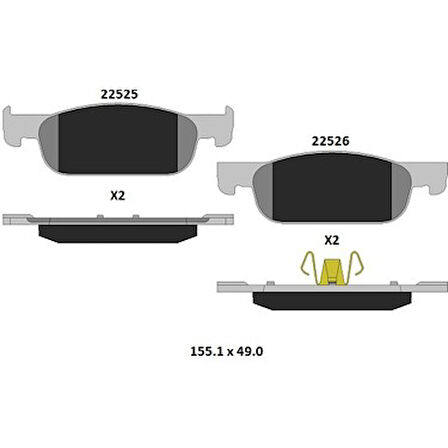 Ön Balata Clio Iv Yeni Tip BÜYÜK TİP 155MM