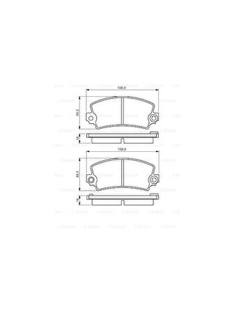 BOS-0986495270 Ön Balata R12 C15 Vısa 82-91 TOROS