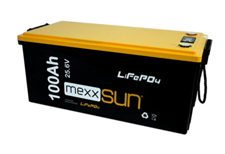 Mexxsun - İnges 25,6 Volt 100 Amper Lityum Akü - 2,56 kWh LifePo4 batarya - 24 volt