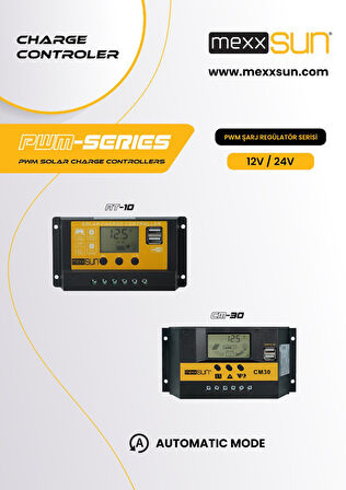 Mexxsun - İnges 30 amper pwm şarj kontrol cihazı - 12/24 volt - şarj kesici regülatörü