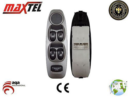 Maxtel 18203003 Cam Açma Kapama Anahtarı Hyundai Accent 00-03 Sol Ön Dörtlü (Gri) (5 Tus) 9537025000