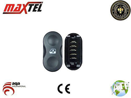 Maxtel 18204983 Cam Anahtarı Dacia Duster Sandero 5 Fişli Tekli Gri 8200602227