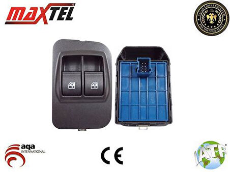 Maxtel 18205039 Cam Anahtarı Fiorino Doblo 2010› Qubo 2008› Nemo 2010›Ön Sol 8 Fişli Çiftli Mavi 25109 735461275