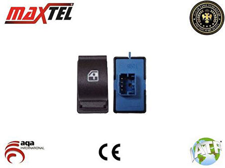 Maxtel 18205046 Cam Anahtarı Ducato III Doblo III Fiorino Boxer III Jumper III Ön Sağ 4 Fişli Tekli Mavi Kasasız 735421717