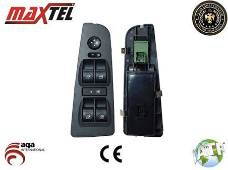 Maxtel 18205320 Cam Anahtarı Linea Ön Sol Ayna Ayarlı 16 Fişli (Kasalı Yeşil ve Siyah) 7354423320