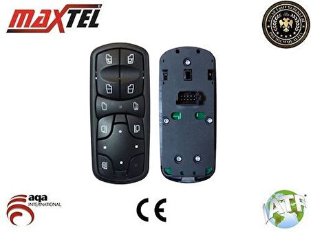 Maxtel 18208097 Cam Açma ve Ayna Anahtarı Sol Mercedes Actros YM 13- 9438200097