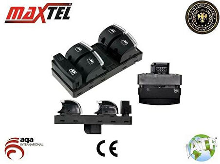 Maxtel 18231121 Cam Düğmesi Dörtlü (Krom) A3 09-13 Q7 10-14 4F0959851H