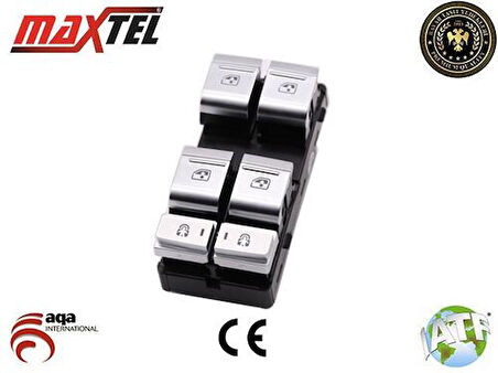 Maxtel 18231133 Cam Kaldırma Anahtarı A6 18-Sol Dörtlü Gümüş 10 Pın 4KD0959851C