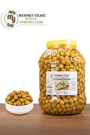 YEŞİL HALHALI KIRMA ZEYTİN PET BİDONDA 3,5  KG