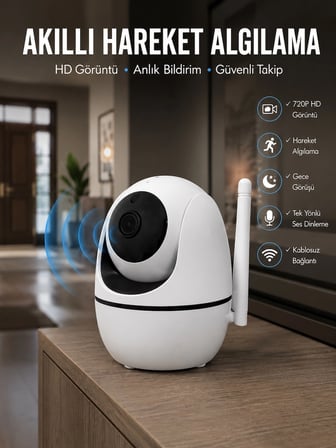Mey İthalat Anlık Bildirimli Hareket Sensörlü Full HD Kamera Yeni Nesil