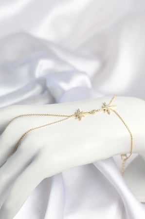Mey İthalat Pirinç Gold Renk Kutup Yıldızı Model Zirkon Taşlı Şahmeran