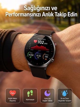 Mey İthalat Çok Fonksiyonlu Akıllı Saat Bluetooth Bağlantılı Çağrı Cevaplayabilen Uzun Pil Ömrü Yeni Nesil