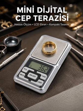 Mey İthalat Taşınabilir Dijital Cep Terazisi 5 Ölçüm Birimli Yeni Nesil