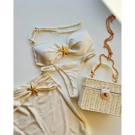 Kadın Deniz Yıldızı Desenli Bikini Takımı MY1004