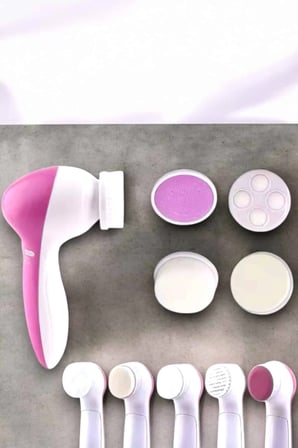 Mey İthalat Taşınabilir Yüz Temizleme Cihazı Masaj, Peeling, Temizlik 5 Başlıklı