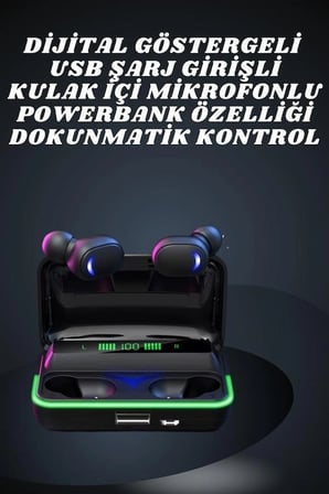 Mey İthalat İkili Bluetooth Kulaklık Dijital Göstergeli Uzun Pil Ömrü Yüksek Ses Kaliteli Yeni Nesil