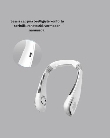 9000mAh Şarjlı Boyun Tipi Taşınabilir Vantilatör