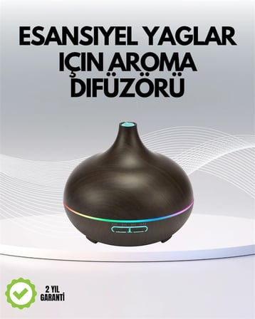 7 Renk Işıklı Ultrasonik Hava Difüzörü – Sessiz ve Güvenli Kullanım